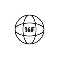 360 degrees icon vector design template