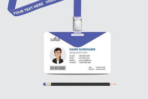 ID card template. Medical identity badge vector