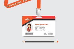 ID card template. Medical identity badge vector