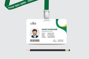 ID card template. Medical identity badge vector