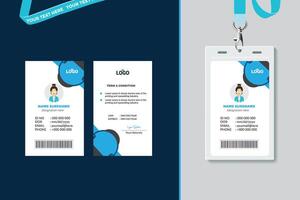 Simple and Clean ID Card Design Template vector