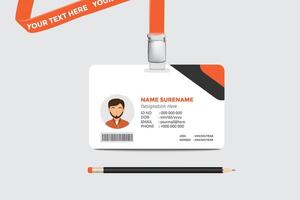 ID card template. Medical identity badge vector