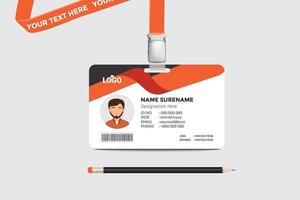 ID card template. Medical identity badge vector