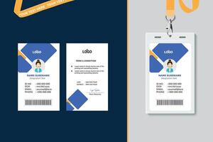 sencillo y limpiar carné de identidad tarjeta diseño modelo vector