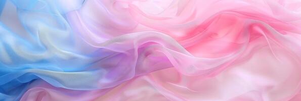 AI generated Elegant pastel silk fabric texture with smooth waves for fashion and luxury branding backgrounds photo