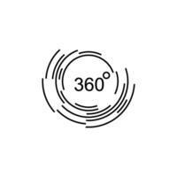 360 degrees icon vector design template