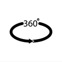 360 degrees icon vector design template