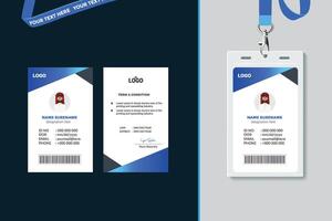 sencillo y limpiar carné de identidad tarjeta diseño modelo vector