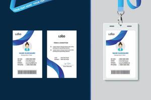 sencillo y limpiar carné de identidad tarjeta diseño modelo vector