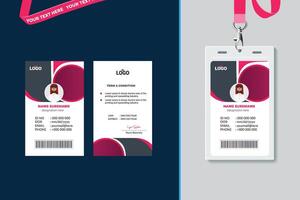 sencillo y limpiar carné de identidad tarjeta diseño modelo vector