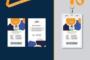 sencillo y limpiar carné de identidad tarjeta diseño modelo vector