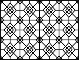 Arábica geométrico sin costura ornamento modelo. monocromo resumen línea textura en Arábica estilo. decorativo Clásico enrejado antecedentes. resumen ornamento para tela, envase. vector