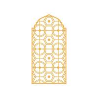 arabic ornamental windows. islamic arch, arabic ornamental traditional muslim vector illustration design. Decorative arabian window with arabesque ornamental patterns, islamic gate indian door.