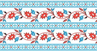 Textile fabric border motif pattern for a geometric oriental seamless pattern. Border decoration. Design for background, wallpaper, vector illustration, textile, batik, carpet, fabric, clothing