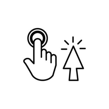 click pointer icon vector design templates