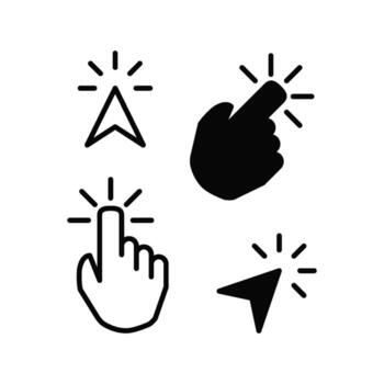 click pointer icon vector design templates