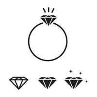 ring diamond icon vector design template