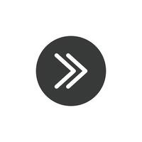 arrow and play button icon vector design template
