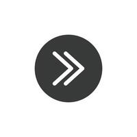 arrow and play button icon vector design template