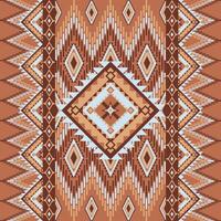 Oriental ethnic geometric. Ikat pattern. Design for background, rug, wallpaper, clothing, wrap, batik, fabric, embroidery style illustration. vector
