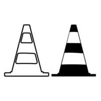 la carretera cono icono. tráfico cono icono para web diseño vector