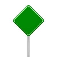 road sign isolated on a background. green traffic vector