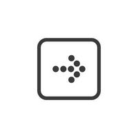 arrow and play button icon vector design template