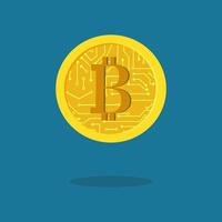 Cryptocurrency bitcoin the future coin. Virtual cryptocurrency concept vector
