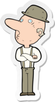 sticker of a cartoon man in hat png