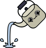 cute cartoon pouring kettle png