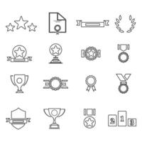 reward icons set. Simple pictograms for mobile concept and web apps vector