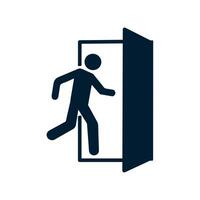 Emergency exit. escape route sign. safety Vector