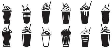 Milkshake icon symbol. vector flat sign design.