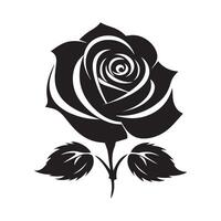 Rosa negro y blanco icono silueta antecedentes. vector ilustración diseño.