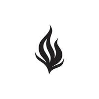 Fire icon black and red vector design symbol of power and energy. Flat style.