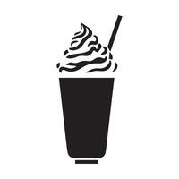 Milkshake icon symbol. vector flat sign design.