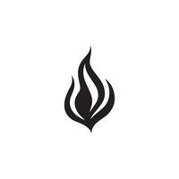 Fire icon black and red vector design symbol of power and energy. Flat style.