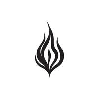 Fire icon black and red vector design symbol of power and energy. Flat style.