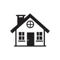 casa negro icono aislado en blanco antecedentes. vector ilustración diseño.