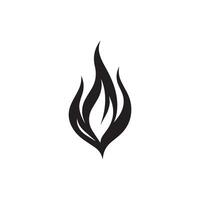 Fire icon black and red vector design symbol of power and energy. Flat style.