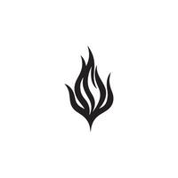 Fire icon black and red vector design symbol of power and energy. Flat style.