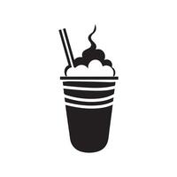 Milkshake icon symbol. vector flat sign design.