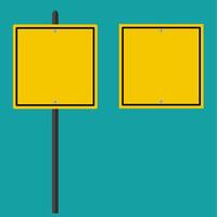 Road signs isolated on the background vector