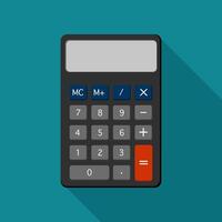 Calculator isolated on background vector