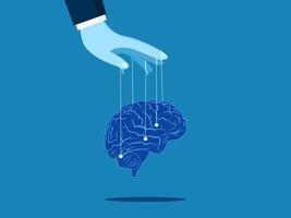 dominación de pensamientos. poderoso son controlador el cerebro vector