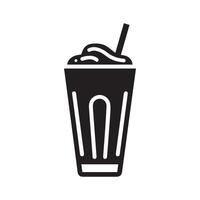 Milkshake icon symbol. vector flat sign design.