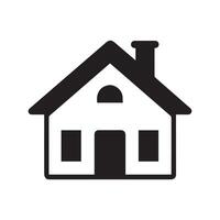 House black Icon Isolated on White Background. Vector Illustration design.