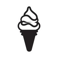 Ice Cream icon cold food isolated vector on white background.