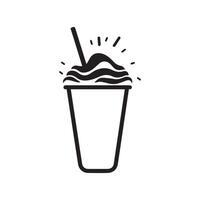 Milkshake icon symbol. vector flat sign design.