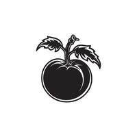 Tomato icon black natural food vector design illustration.